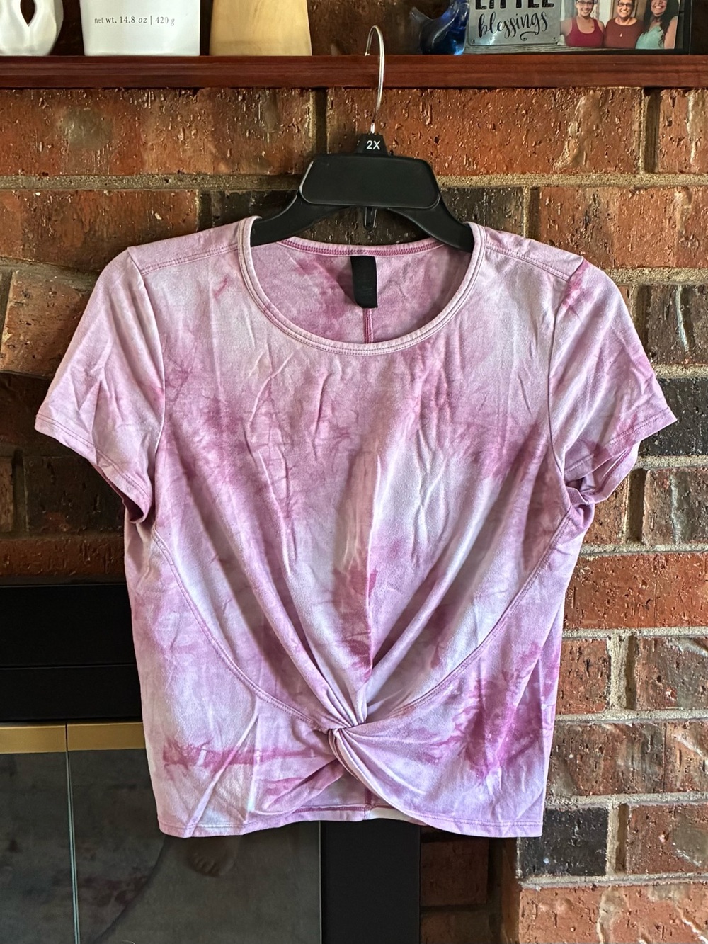 Velocity Tie-Dye Twist Front Short Sleeve Top